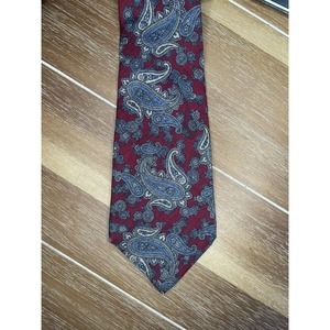 OSCAR DE LA RENTA MEN SILK Red PAISLEY TIE